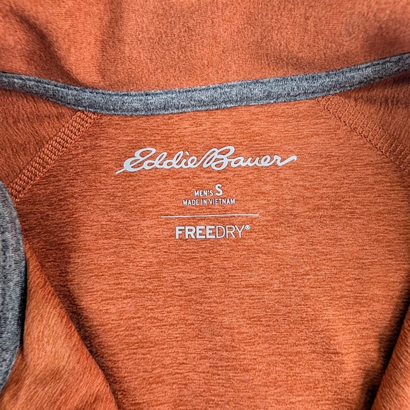 Eddie Bauer Adventurer Polo Shirt Men's Small Orange Short Sleeve Buttons Collar - Picture 7 of 9